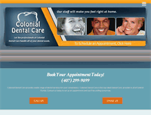 Tablet Screenshot of colonialdentalcare.com